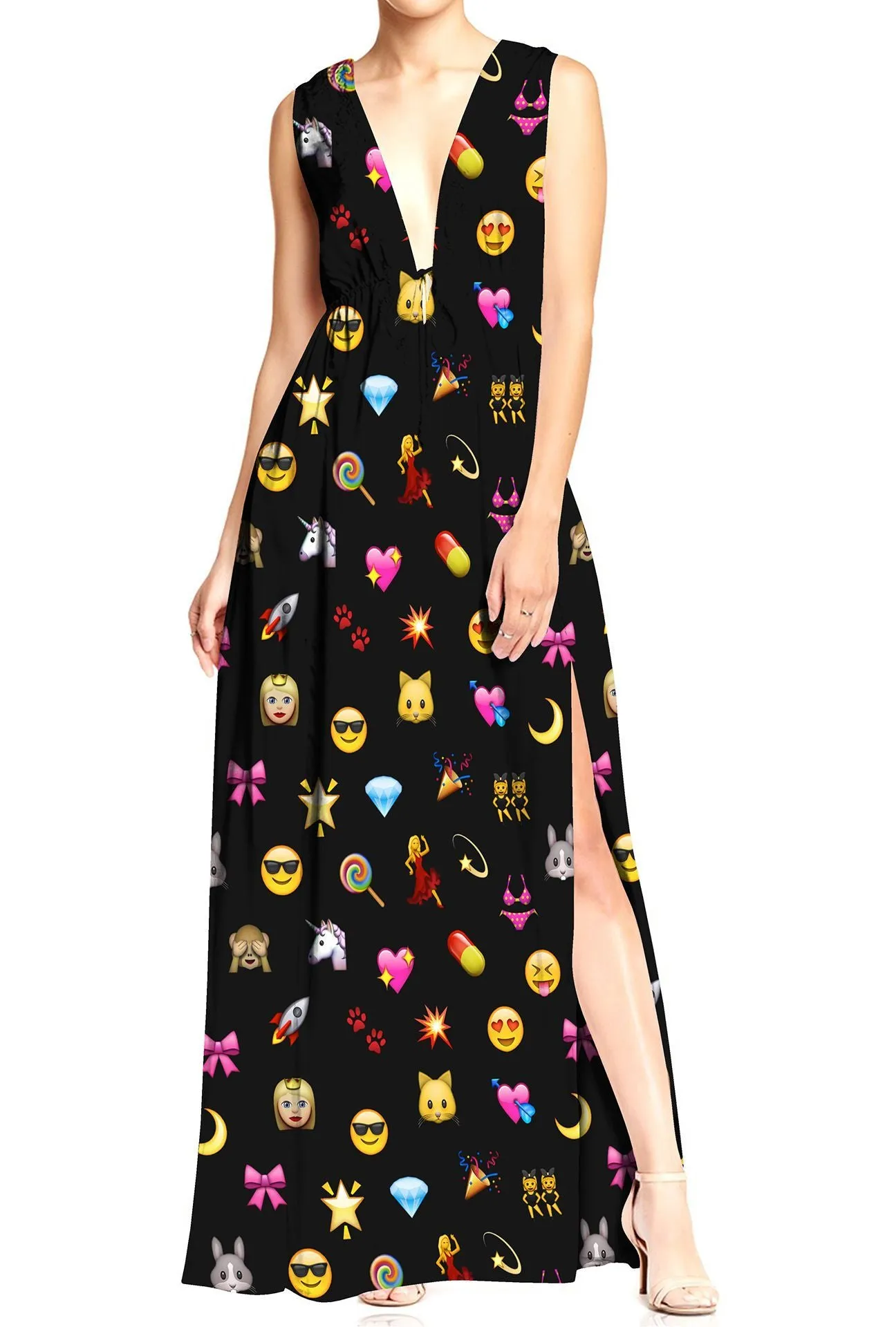 As Seen On Paris Hilton Emoji Maxi Dress