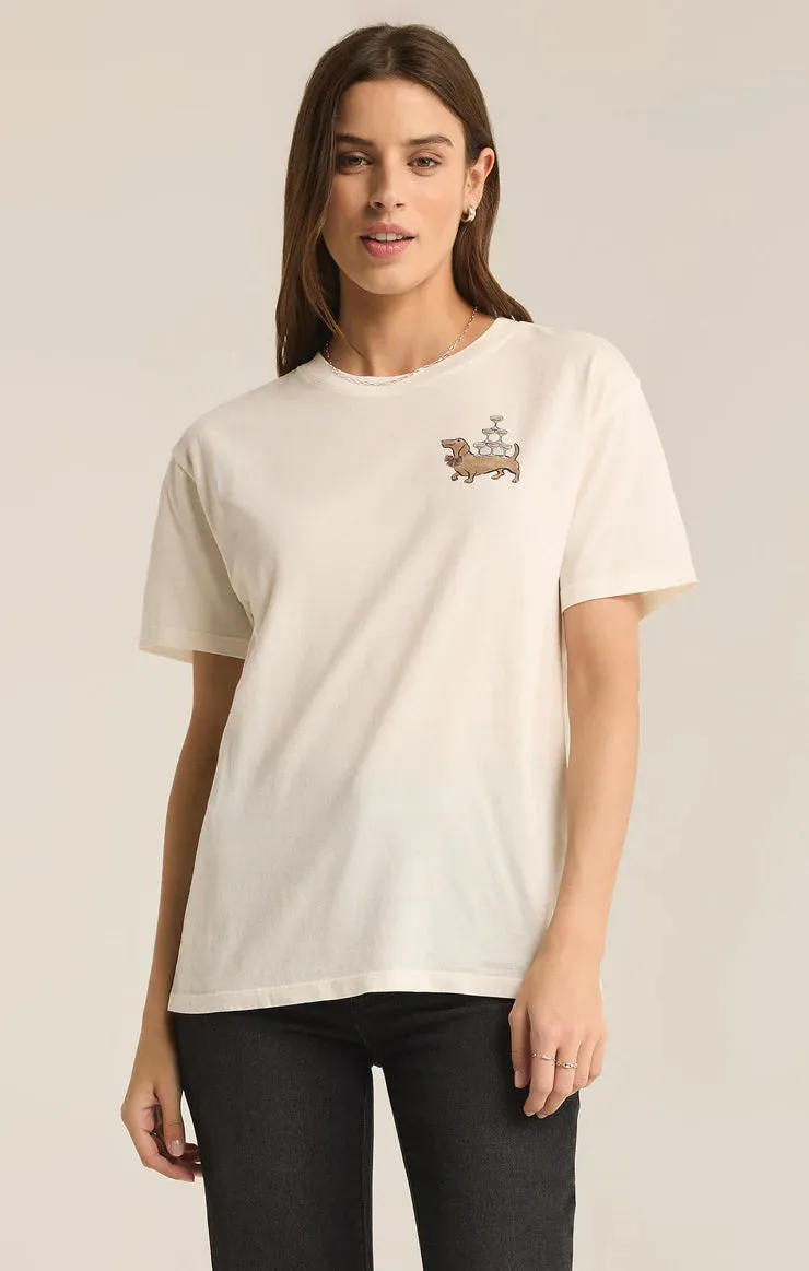 Bestie Boyfriend Tee - Sea Salt