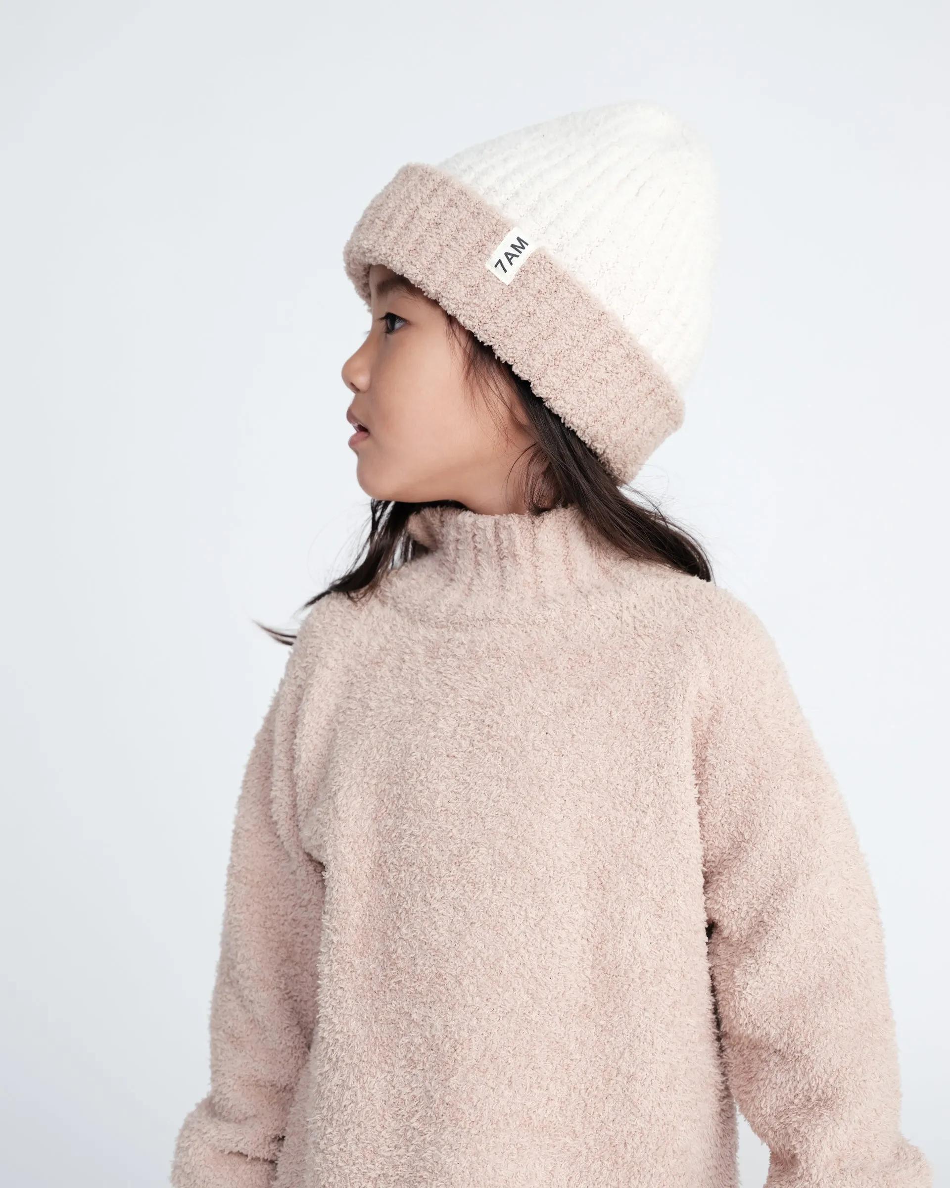 Boxy Mock Neck Sweater - Fuzzy