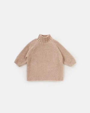 Boxy Mock Neck Sweater - Fuzzy