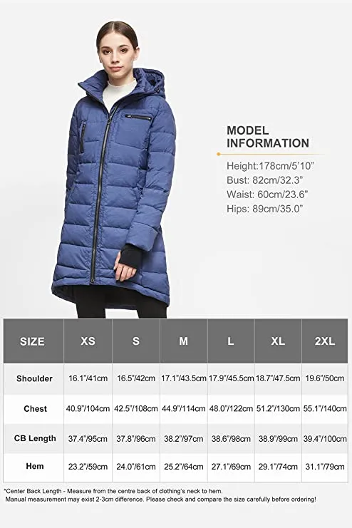 Capers Ladies Hooded Down Jacket Mid-Length Outwear Coat - Orolay