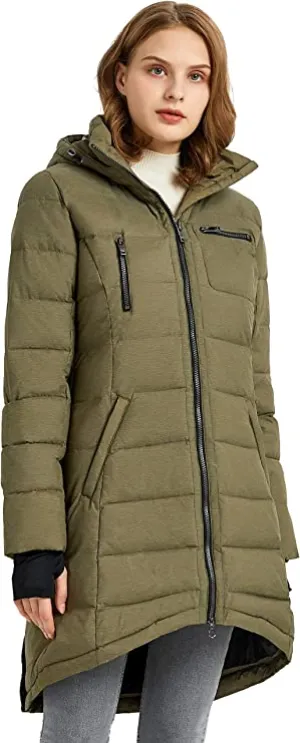 Capers Ladies Hooded Down Jacket Mid-Length Outwear Coat - Orolay