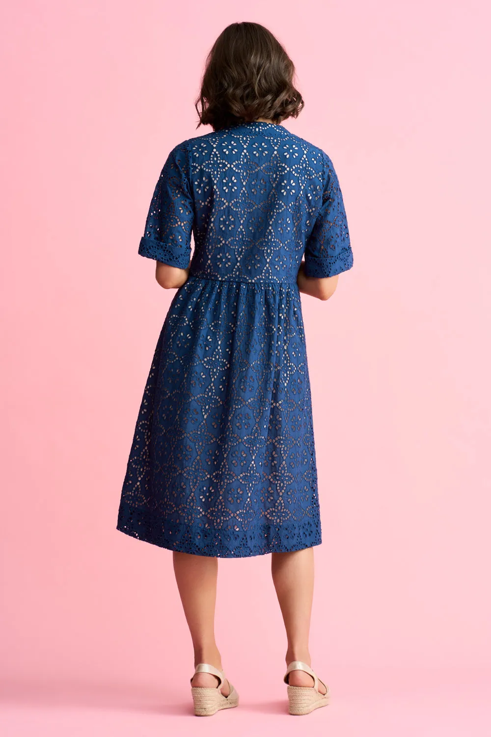 Cotton Broderie Shift Dress