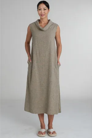 Cut Loose Crosshatch Cowl Neck Maxi Dress Spring 2025- Special Order