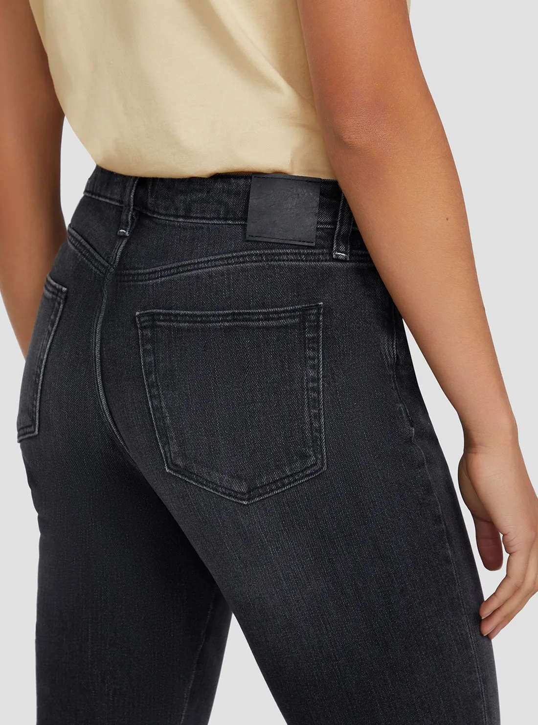 Eco High-Rise Straight Leg Girly Denim Jeans In Authentic Flower Wash