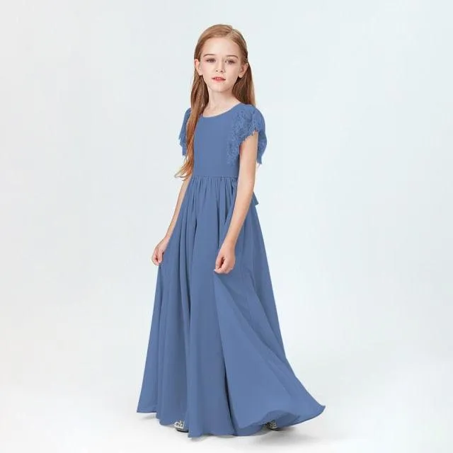 Elegant Prom Style Flower Girl Gown for Weddings & Parties