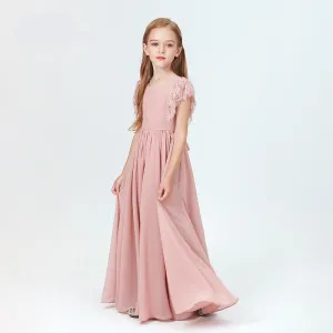 Elegant Prom Style Flower Girl Gown for Weddings & Parties