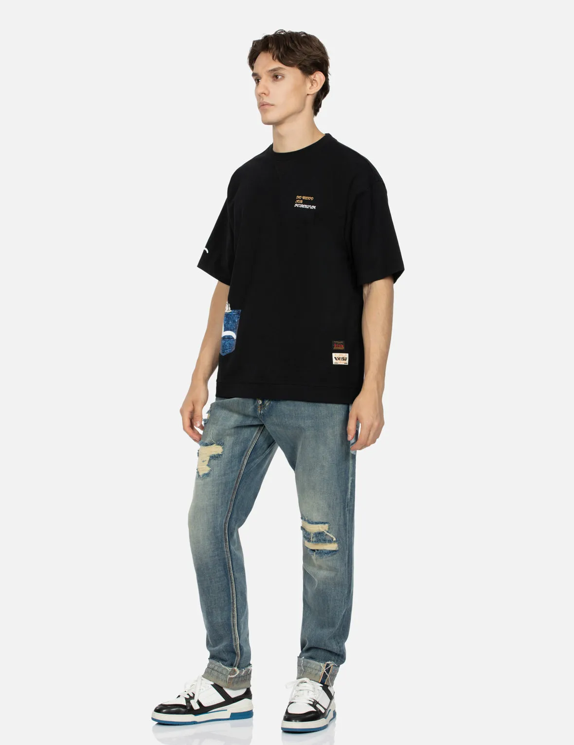 Godhead with Snowmobile Print Relax Fit T-shirt