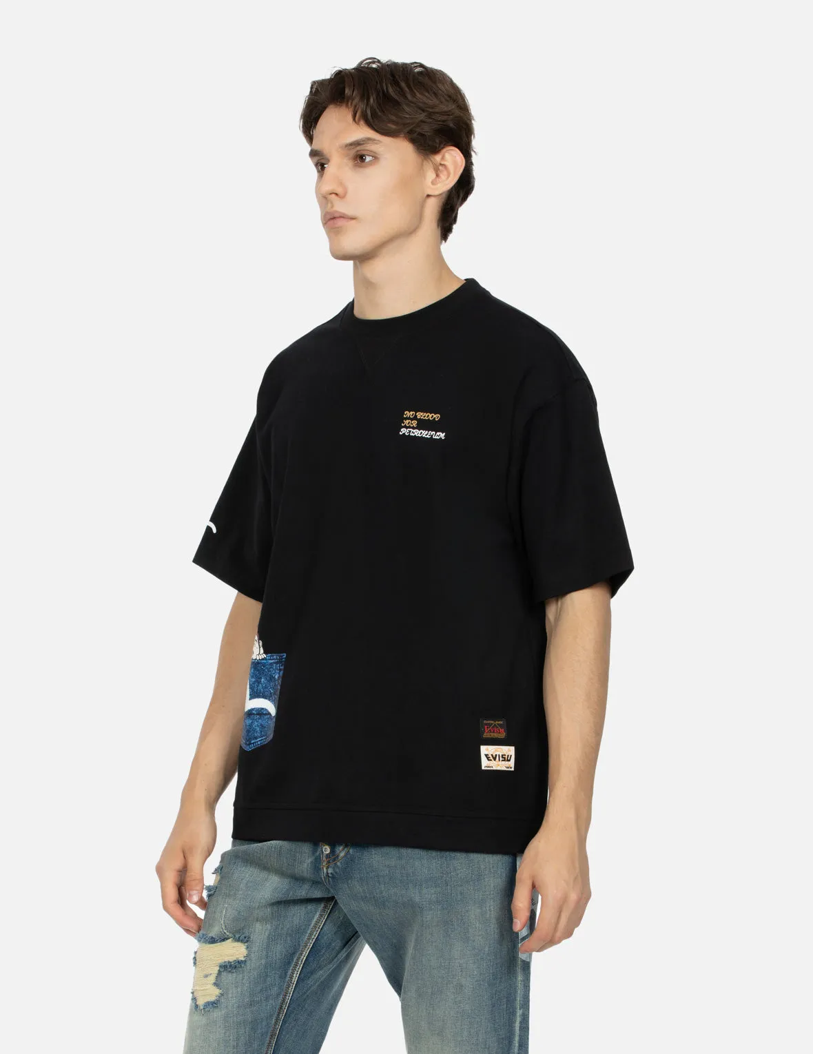 Godhead with Snowmobile Print Relax Fit T-shirt