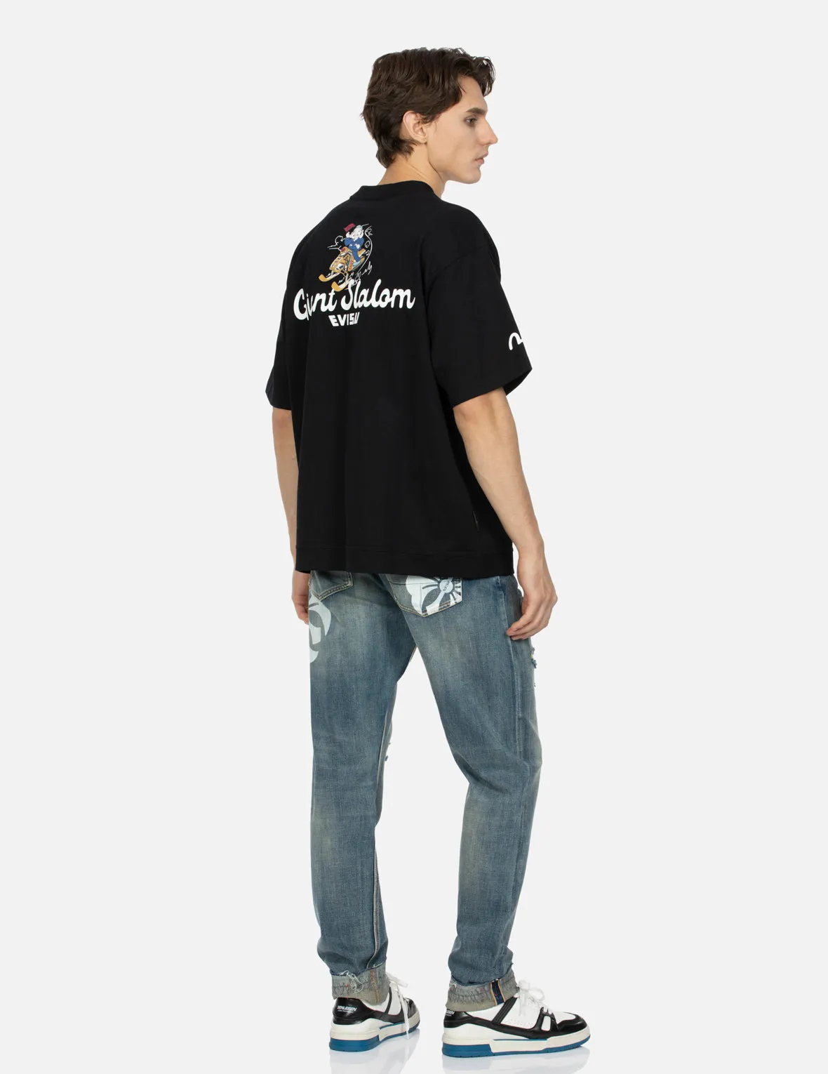 Godhead with Snowmobile Print Relax Fit T-shirt