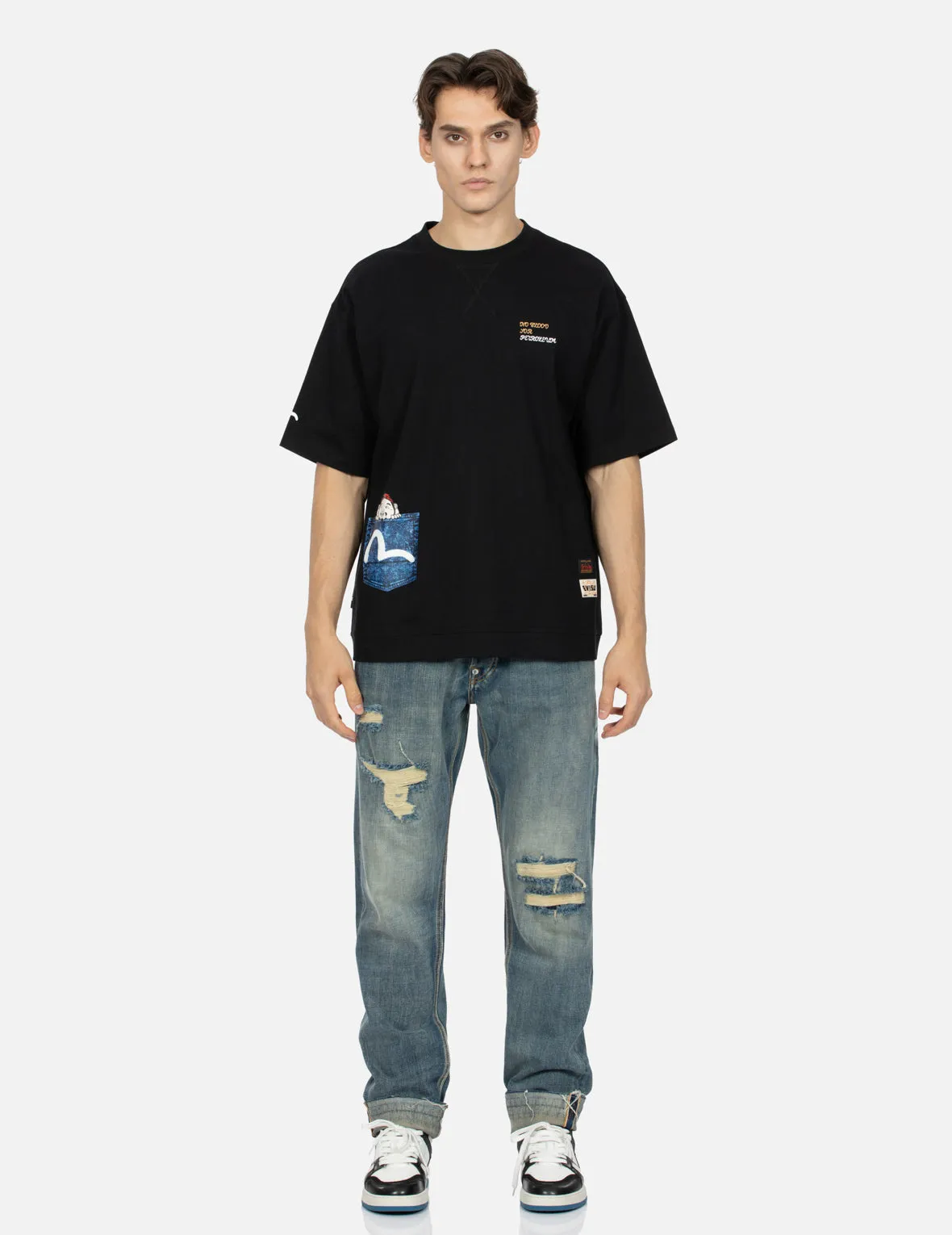 Godhead with Snowmobile Print Relax Fit T-shirt
