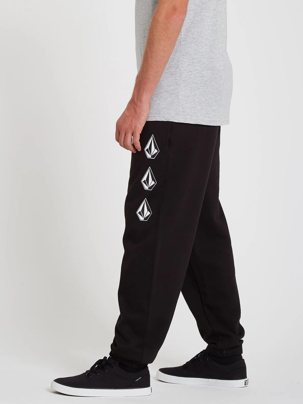 Iconic Stone Fleece Pants - Black
