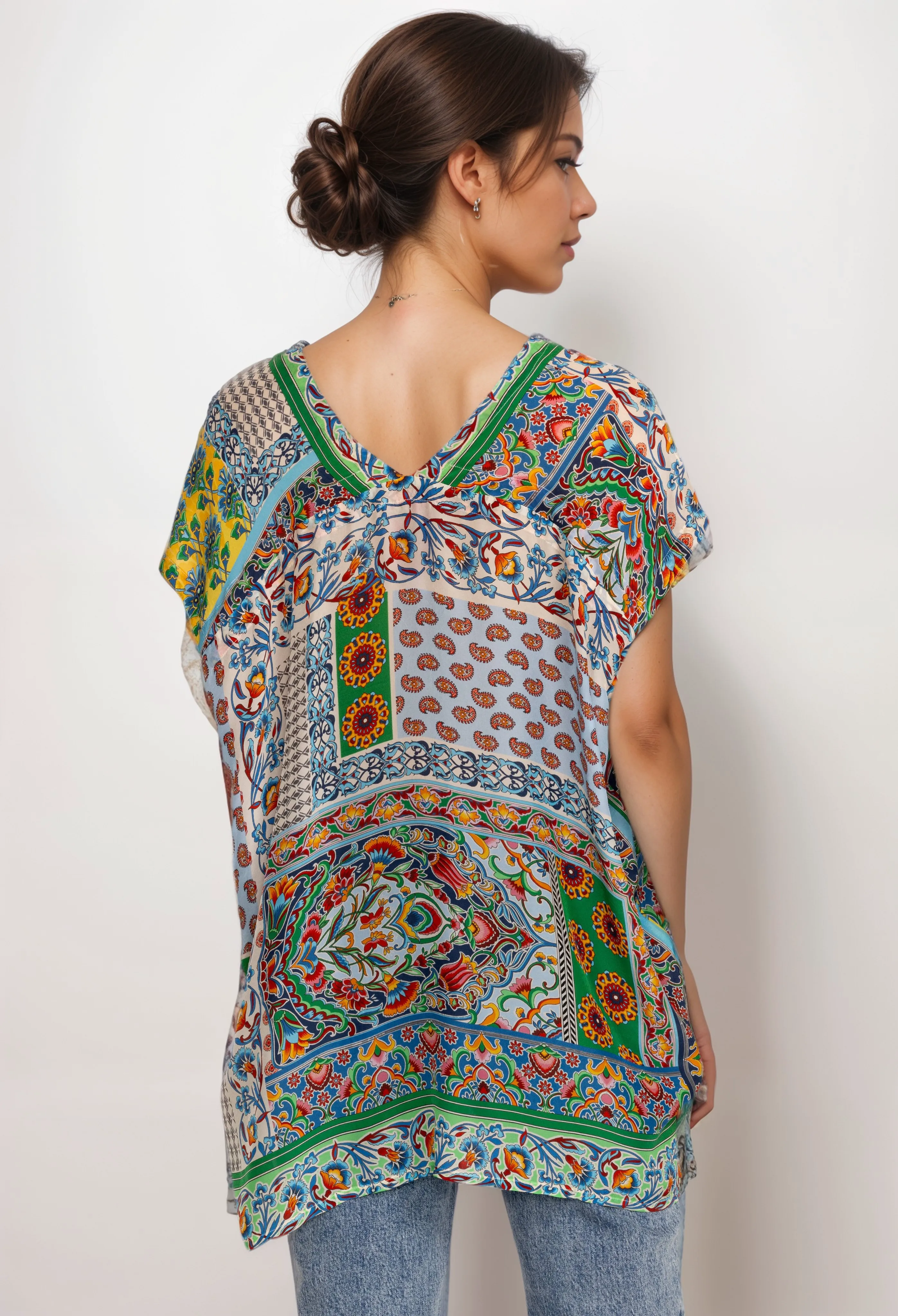 Johnny Was Diskana Alexandra Pullover Blouse C11724A Boho Chic