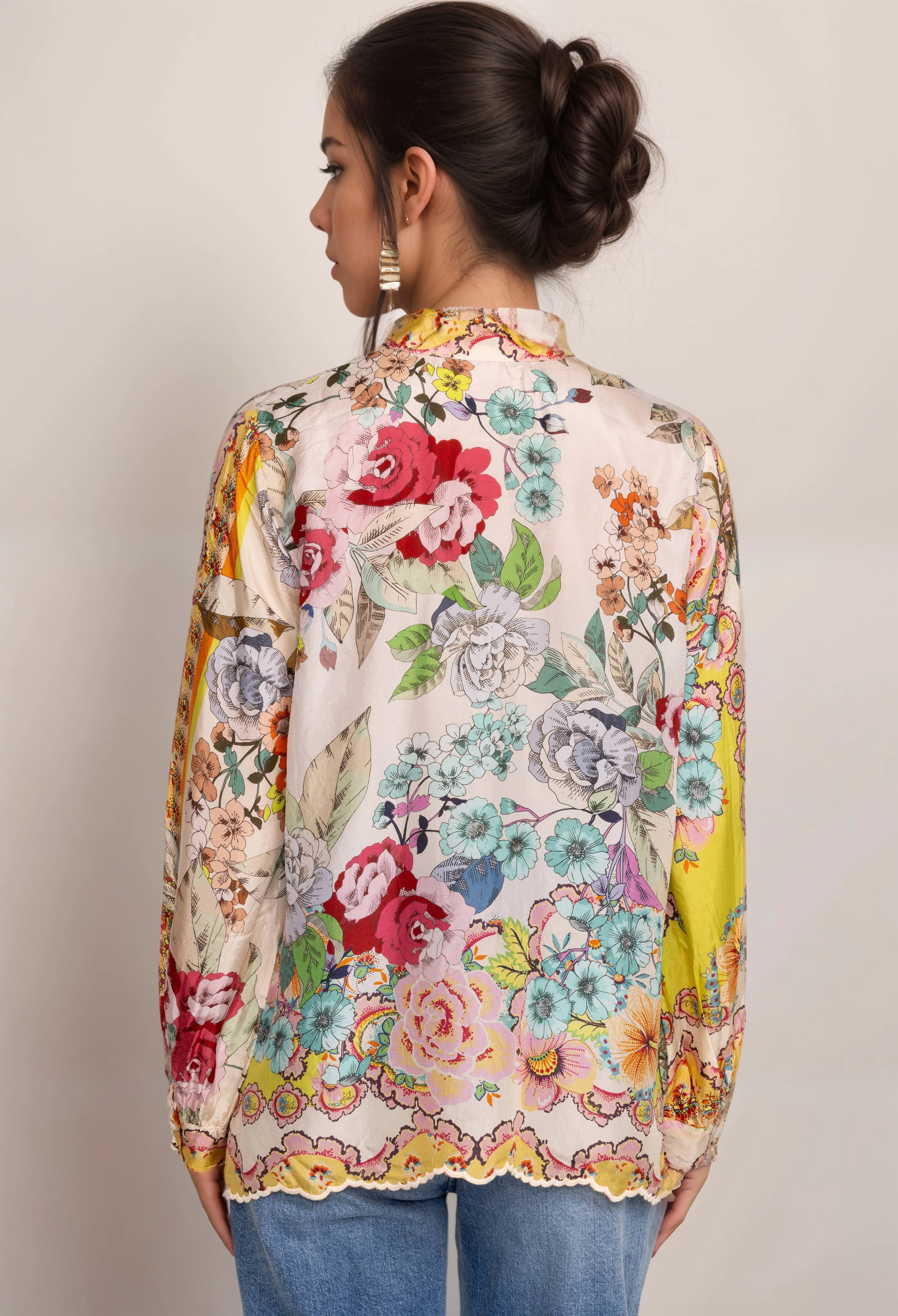 Johnny Was Rossy Abby Floral Blouse C12624 Boho Chic