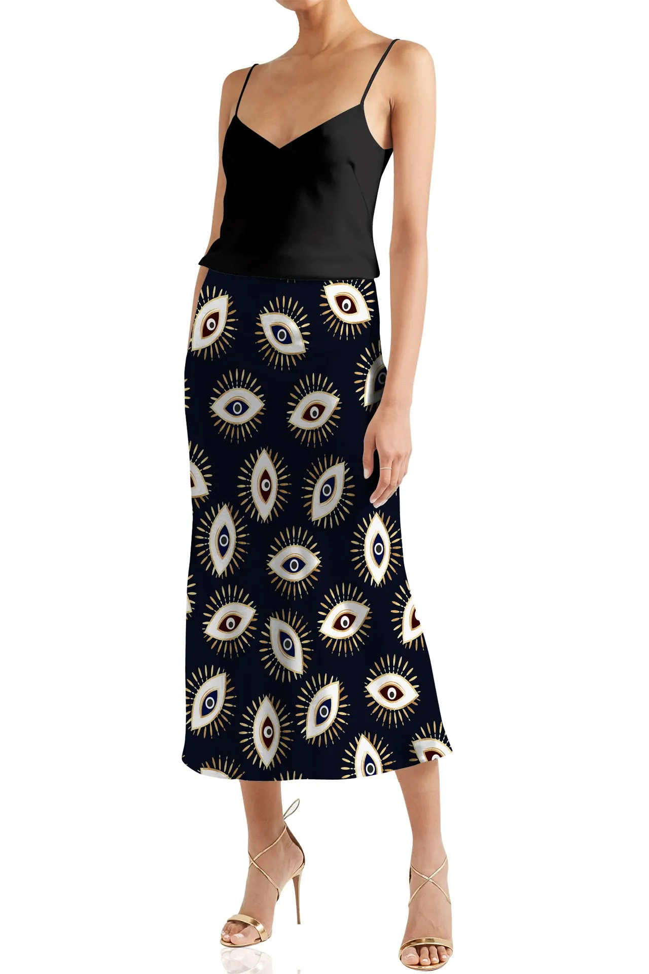 Knee Length Black Skirt