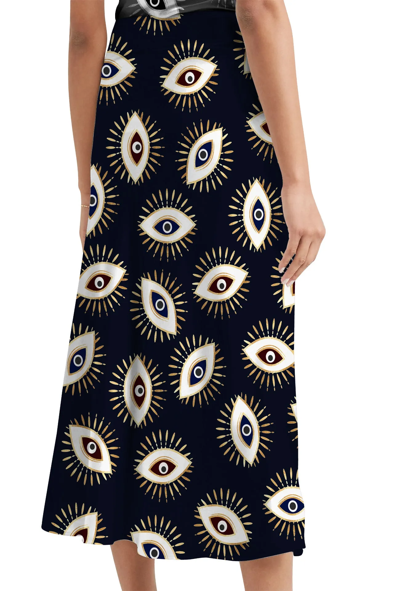 Knee Length Black Skirt