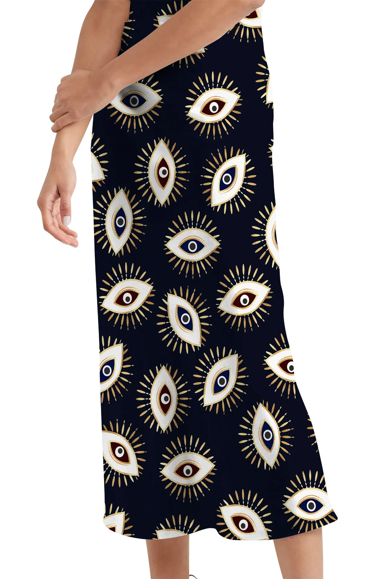 Knee Length Black Skirt