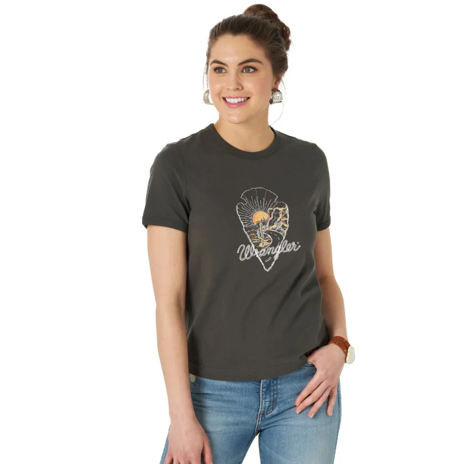 LWK585X - Wrangler Women's Retro Graphic Tee - Grey