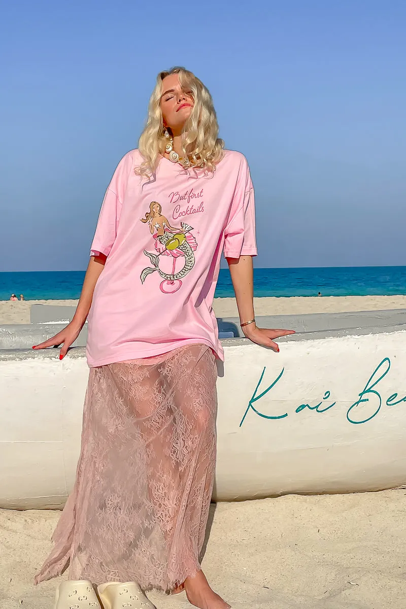 Mermaid Cocktail T-Shirt | Pink