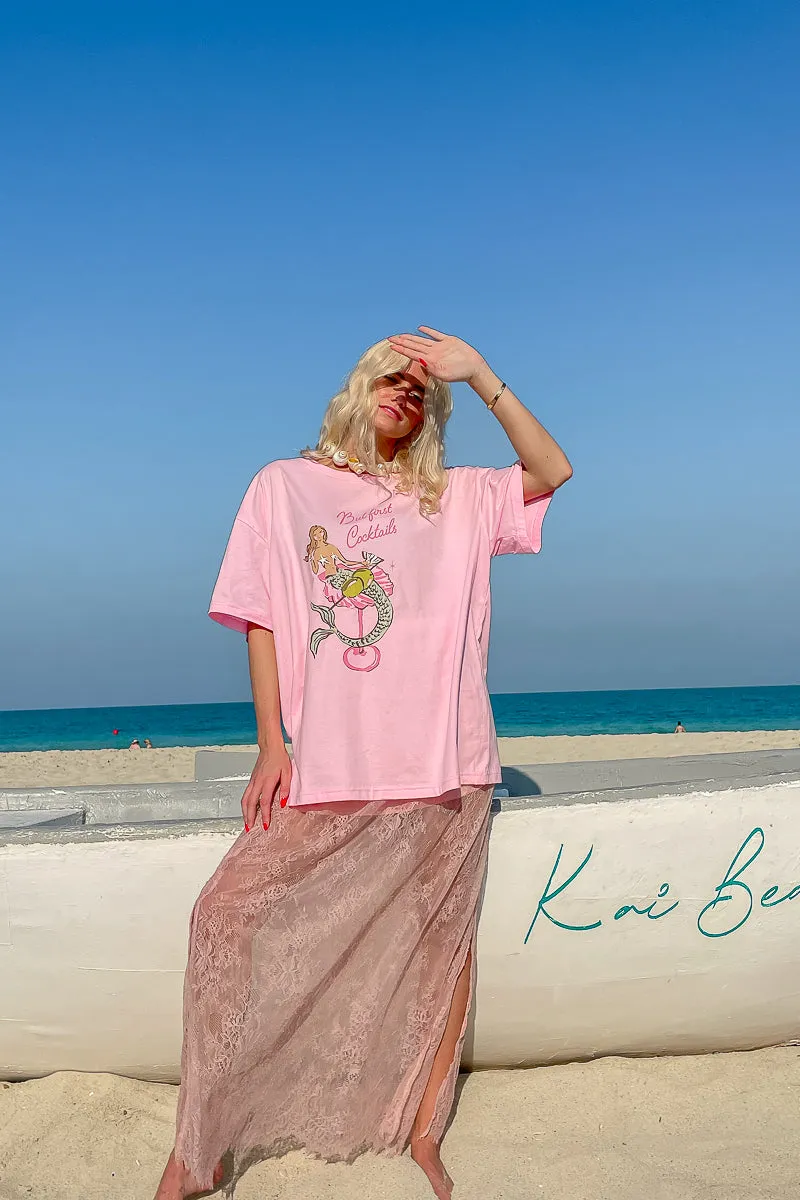 Mermaid Cocktail T-Shirt | Pink