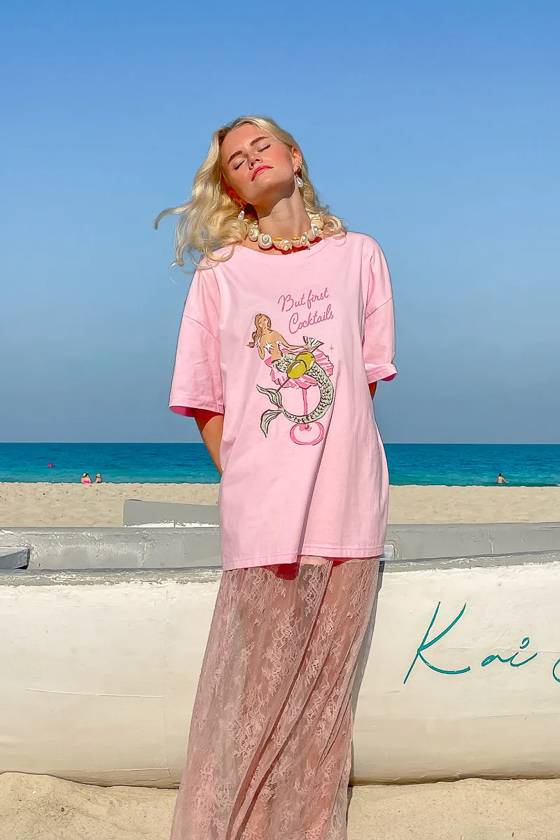 Mermaid Cocktail T-Shirt | Pink