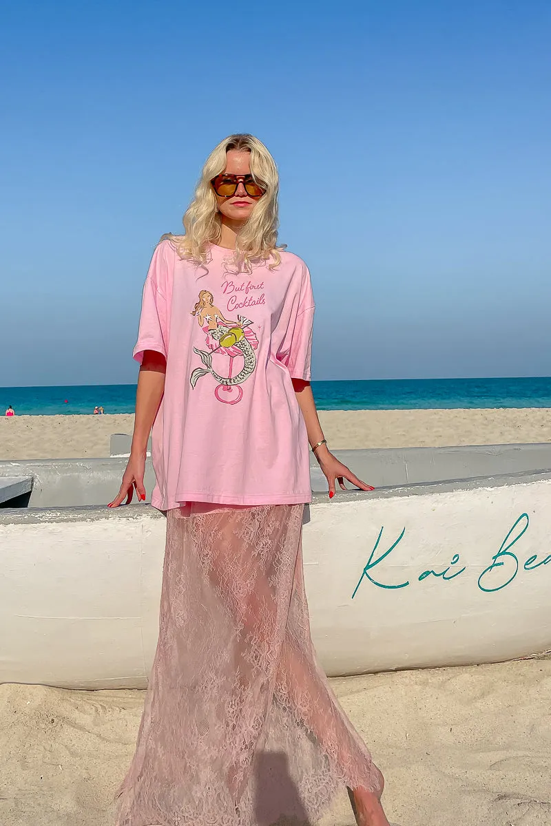 Mermaid Cocktail T-Shirt | Pink