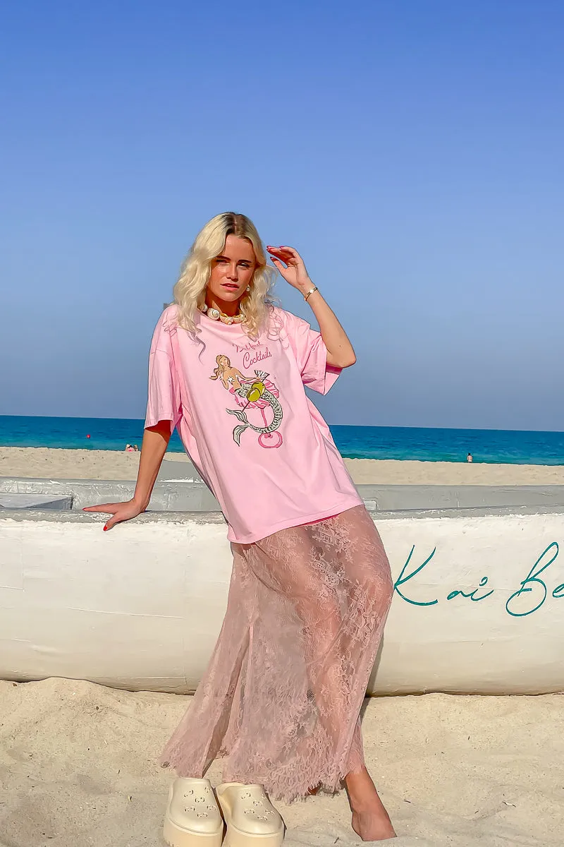 Mermaid Cocktail T-Shirt | Pink