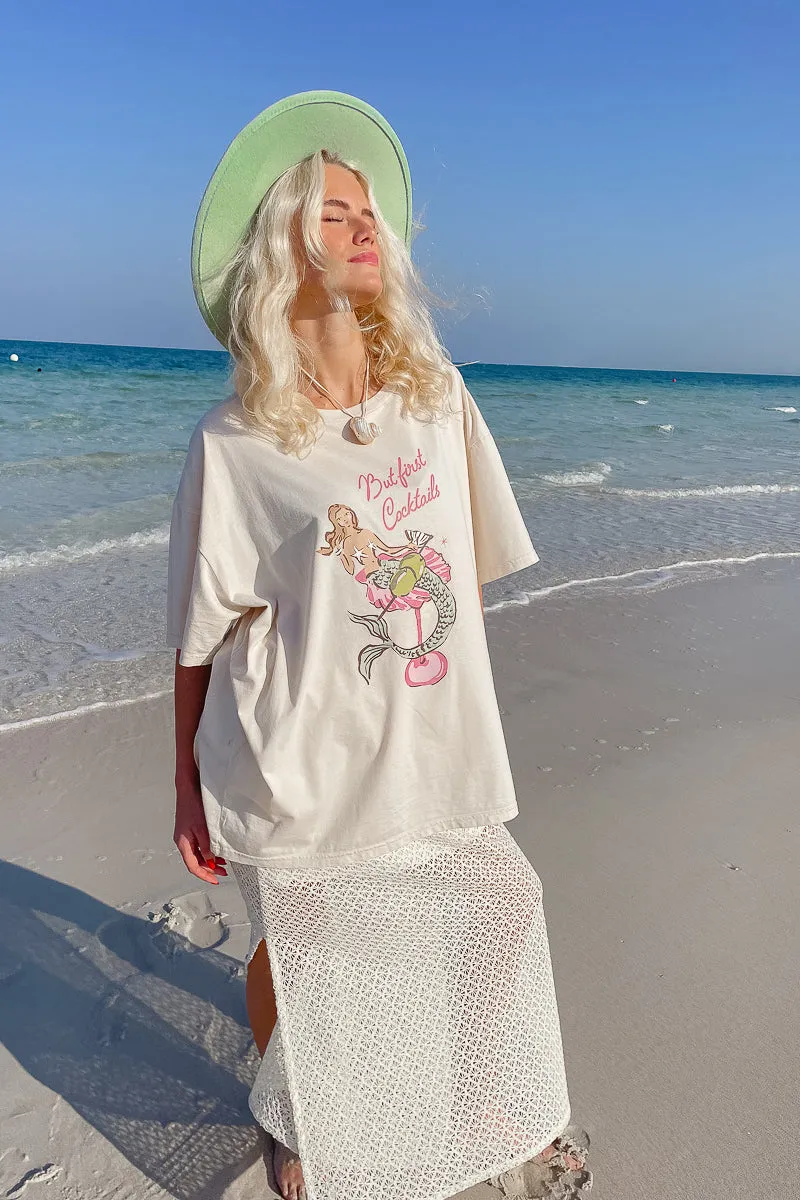 Mermaid Cocktail T-Shirt | White