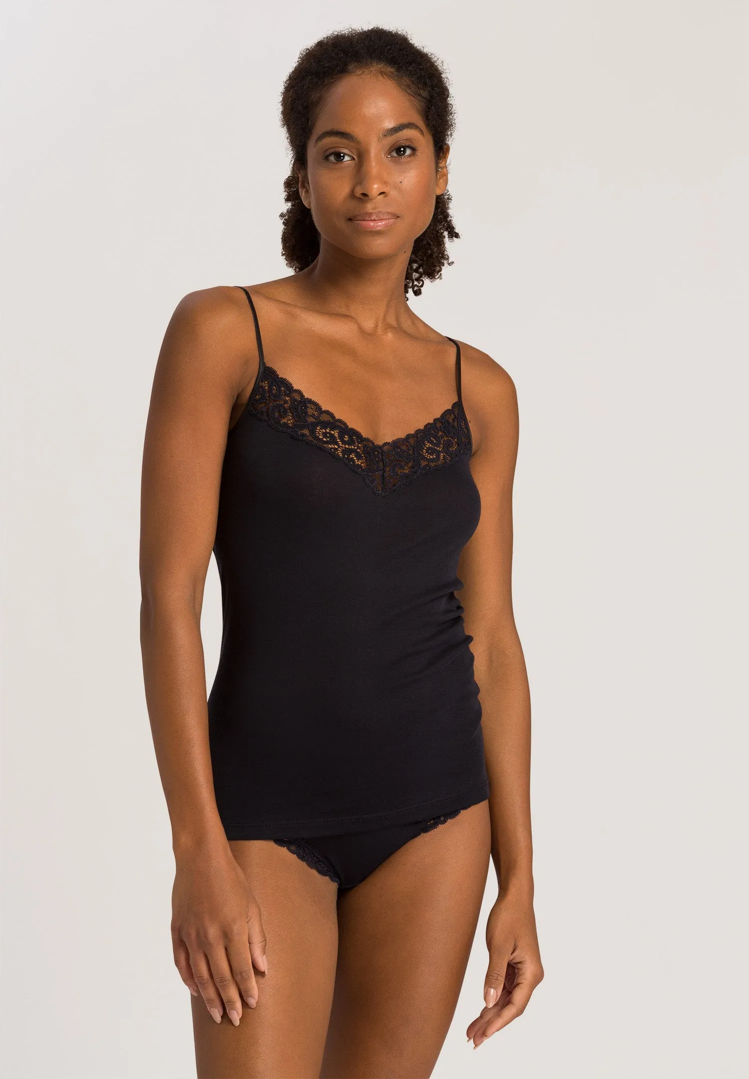 Moments V-Neck Cotton Camisole | Black 71485-019