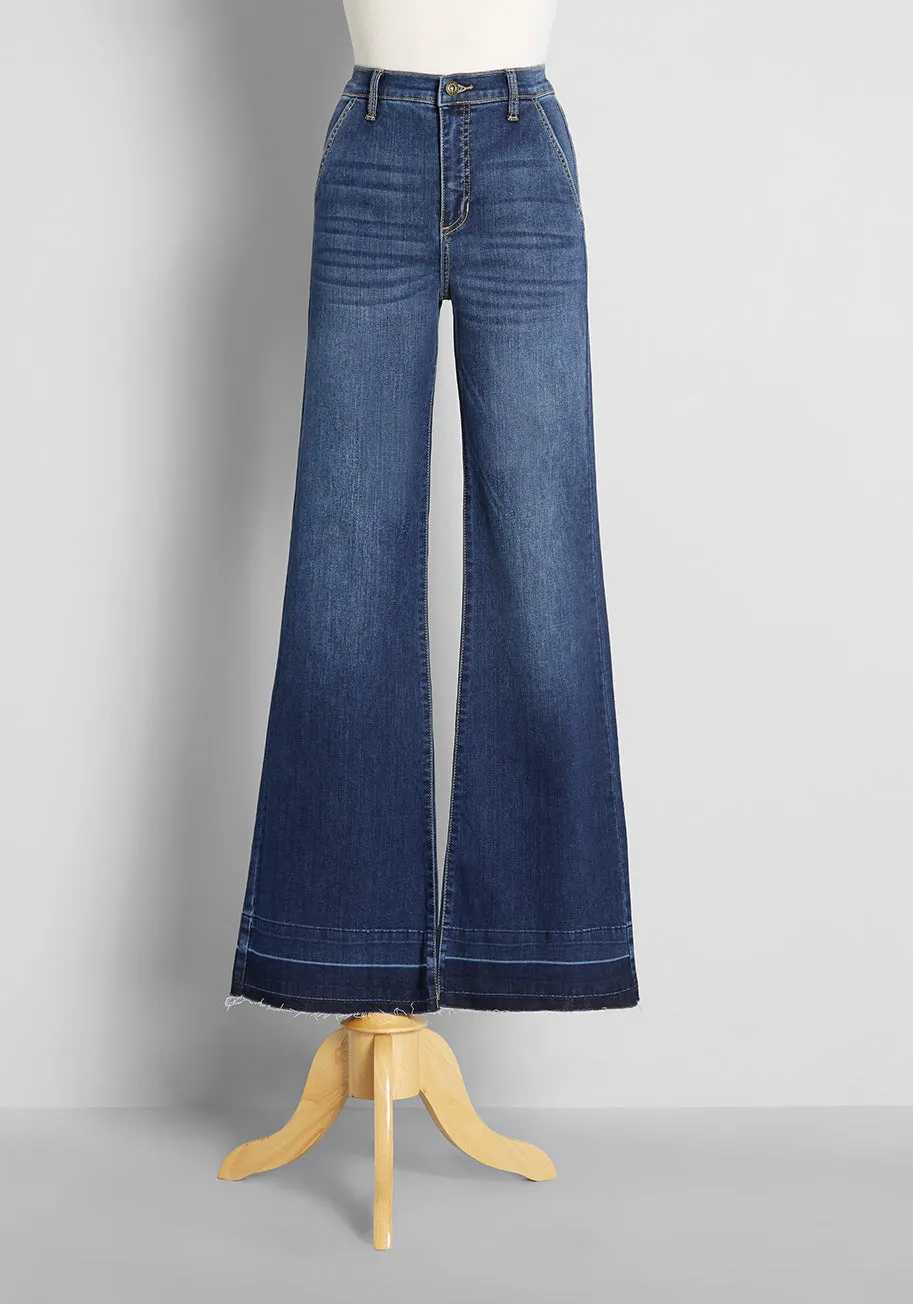 Never Let You Down Wide-Leg Jeans