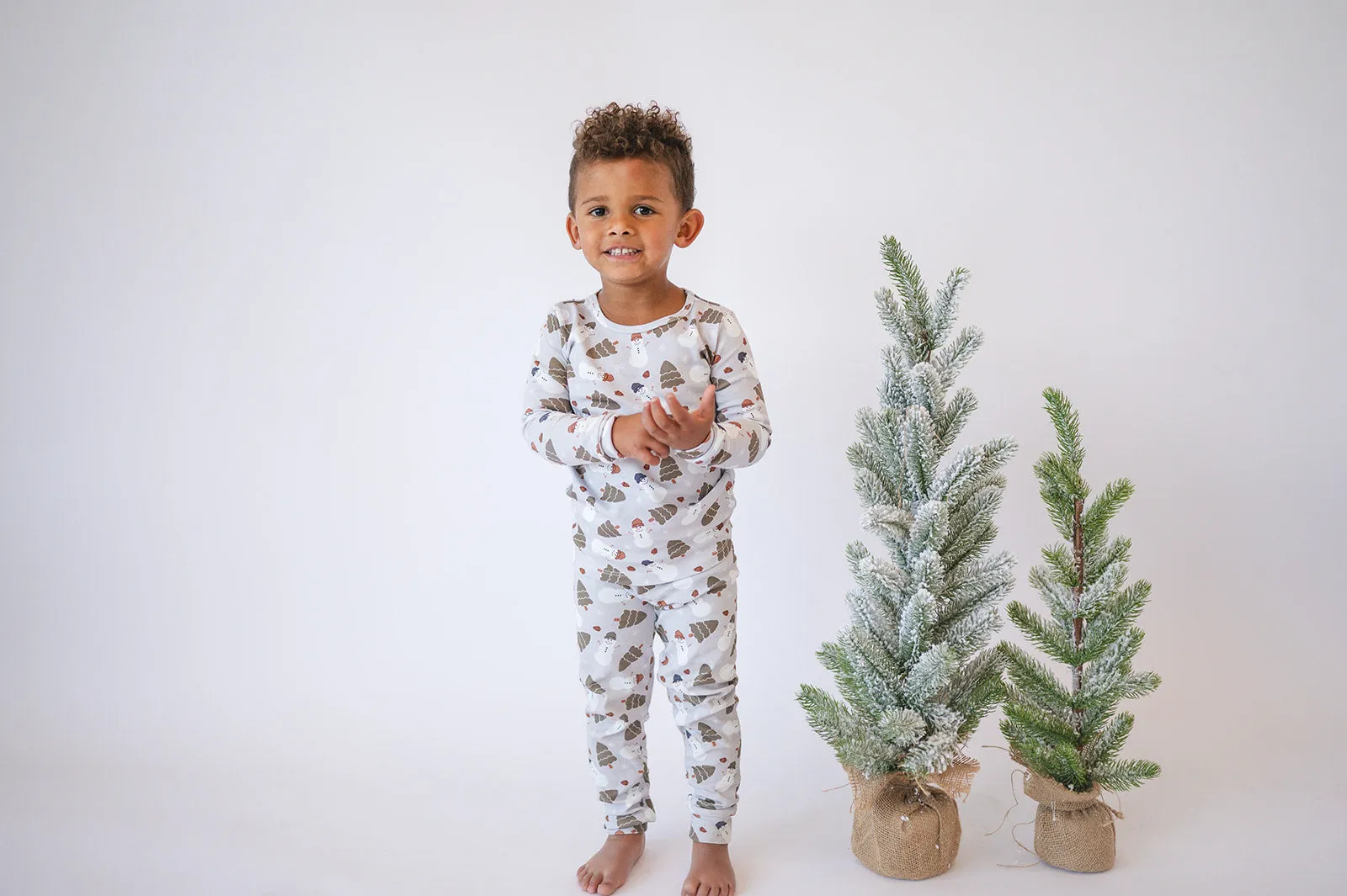 Organic Snug Fit PJ Set in Frosty Friends