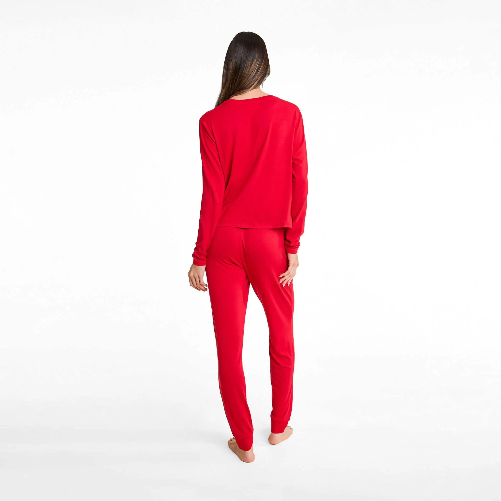 Pajama Jogger Set | Cherry