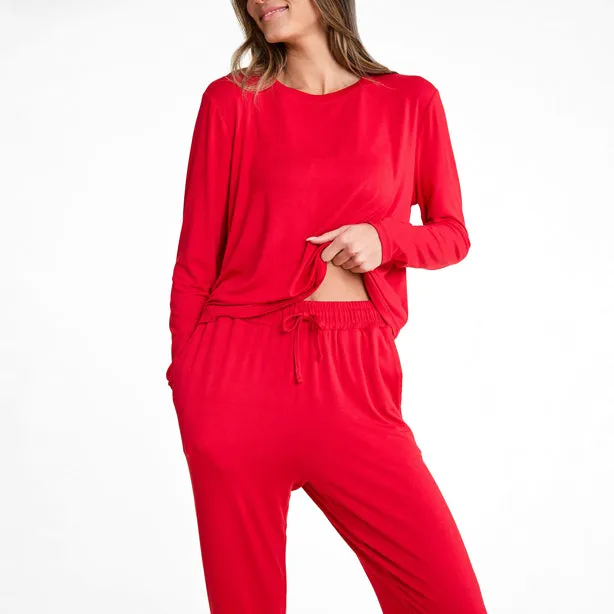 Pajama Jogger Set | Cherry