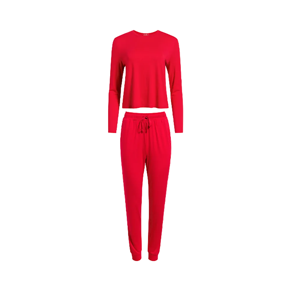 Pajama Jogger Set | Cherry