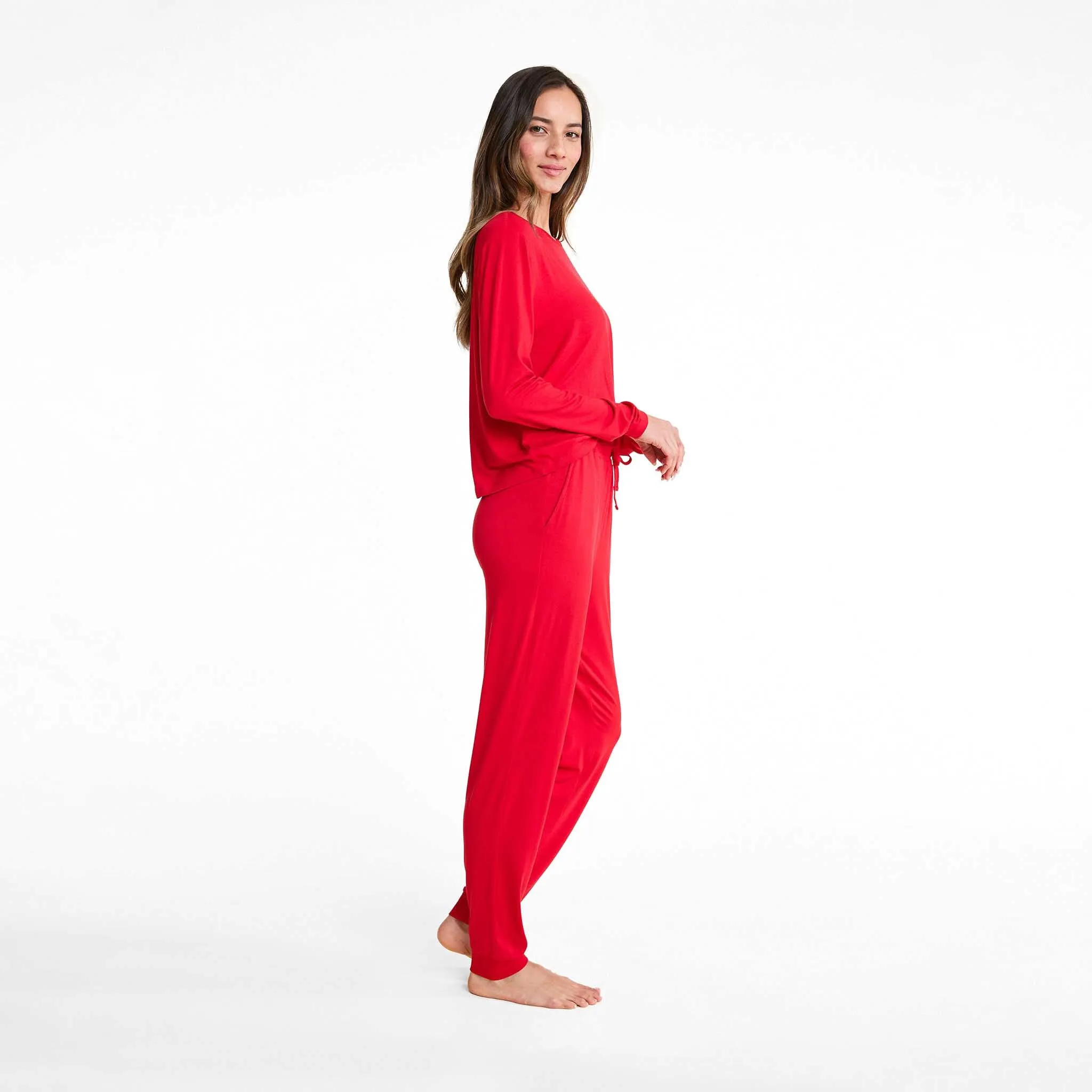 Pajama Jogger Set | Cherry