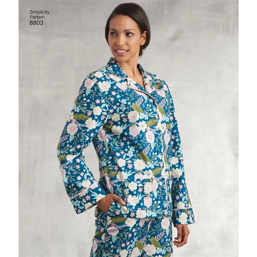 Pattern S8803 Girls  and Misses Set of Lounge Pants and Shirt