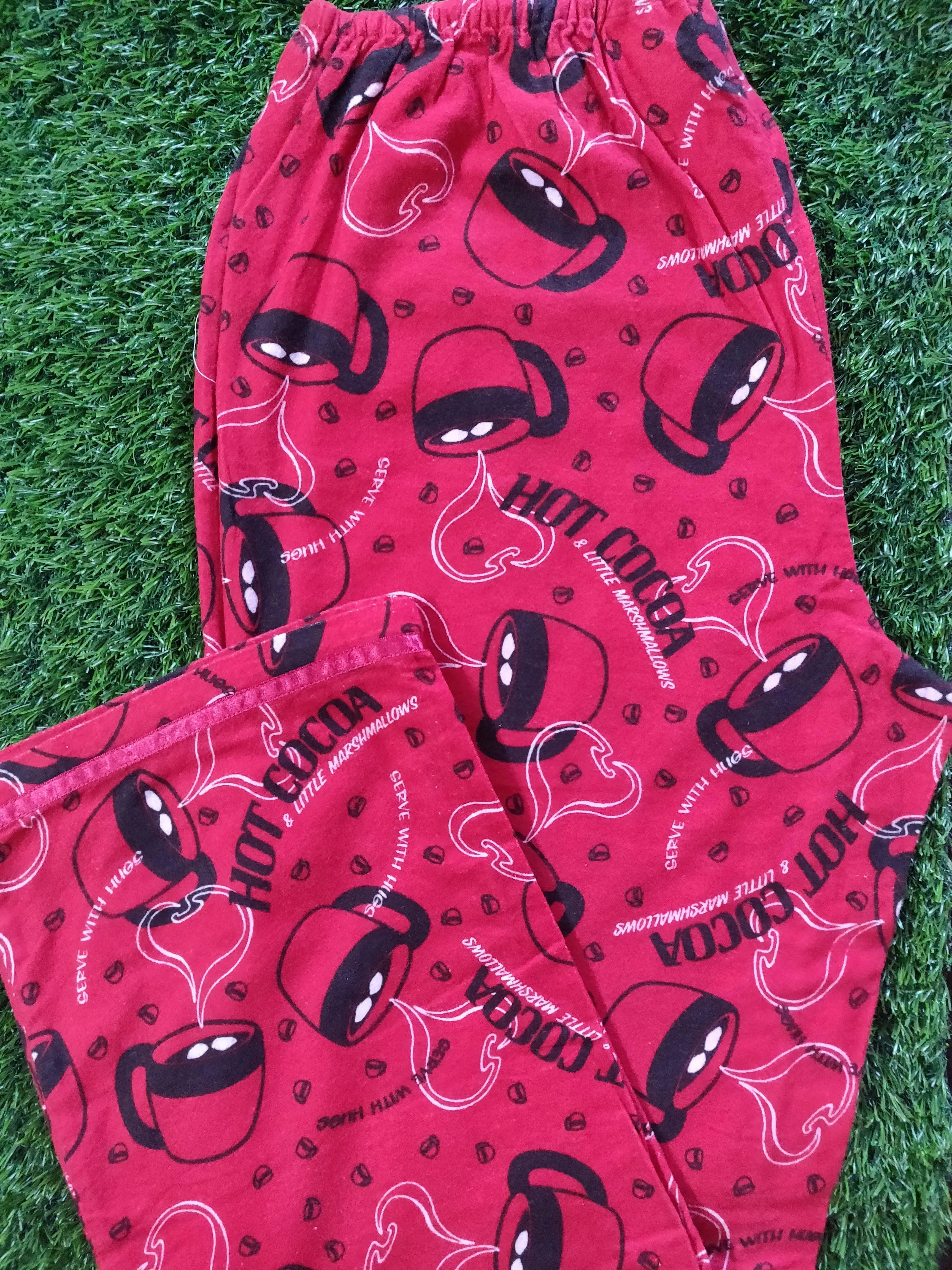 Red Winter Wear Flannel Lounge Pant Pajama PJ02