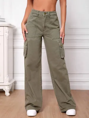 Tall Flap Side Pocket Cargo Jeans