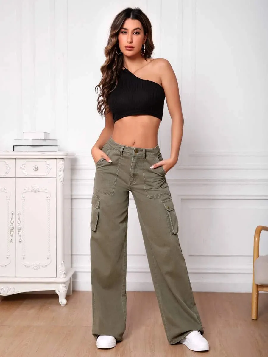 Tall Flap Side Pocket Cargo Jeans