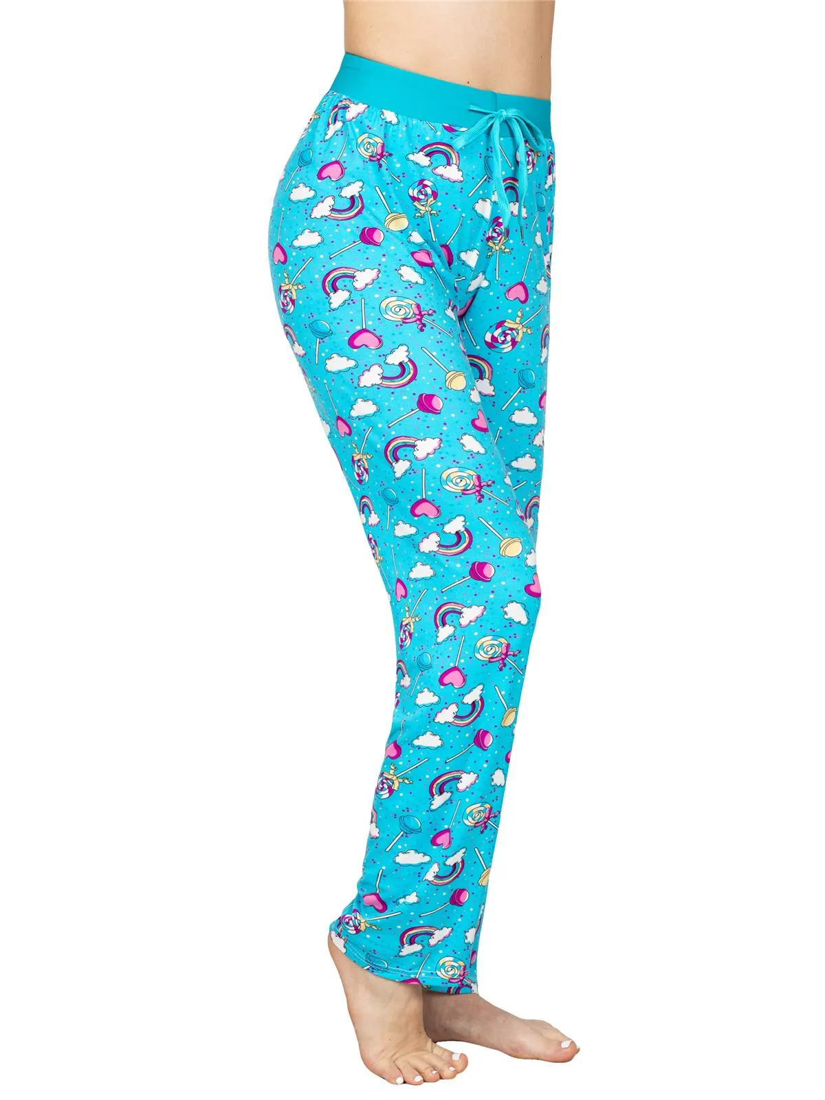 Women's Victoria Collection Super Soft Lounge Pajama Pants, Blue Lollipop Candy Print